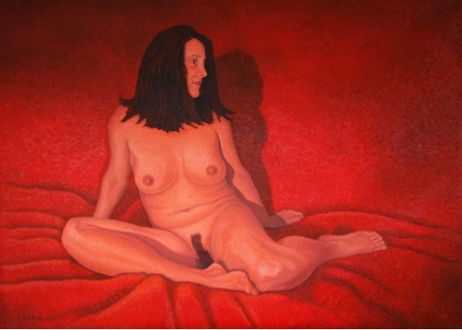 Venus in Rot 3-2015, Öl auf Leinwand, 140 X 100 cm