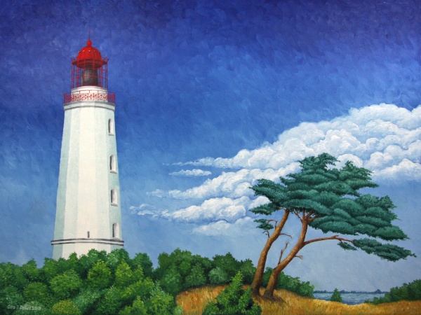 Leuchtturm 2 auf Hiddensee, Öl auf Leinwand, 200 x 150 cm