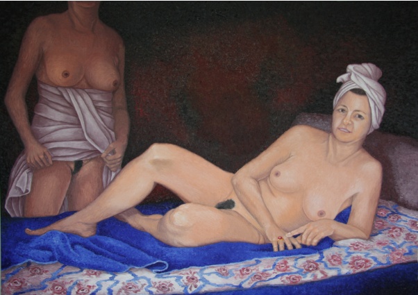 Venus mit rotem Ring, Öl auf Leinwand, 140 x 100 cm